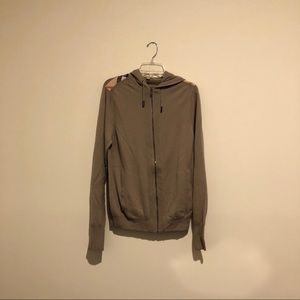 Brown Tan BURBERRY BRIT 100% Wool Hoodie Size M